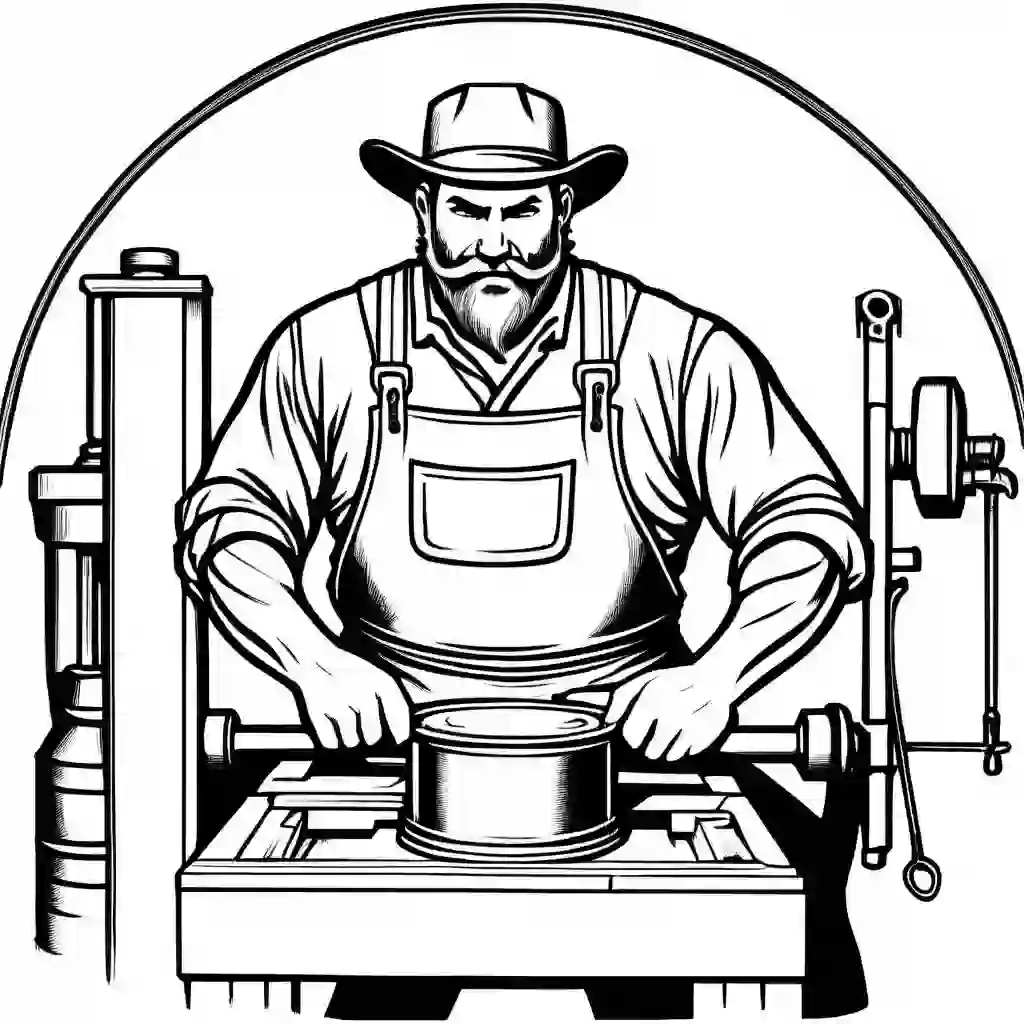 Blacksmith coloring pages